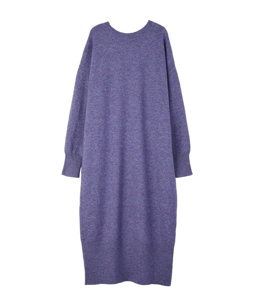AKTE（アクテ）の「2WAYニットロングワンピース（ワンピース・レディース・ブルー/プラム/ライトベージュ・FREE）」の8枚目の写真