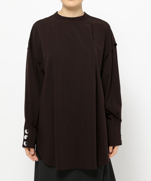 PAGEBOY（ページボーイ）の「2WAYチュニックブラウス（シャツ/ブラウス・レディース・オフホワイト/ダークブラウン/グレイッシュベージュ・FREE）」の10枚目の写真