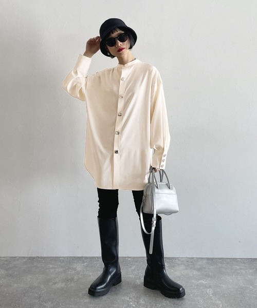 PAGEBOY（ページボーイ）の「2WAYチュニックブラウス（シャツ/ブラウス・レディース・オフホワイト/ダークブラウン/グレイッシュベージュ・FREE）」の17枚目の写真