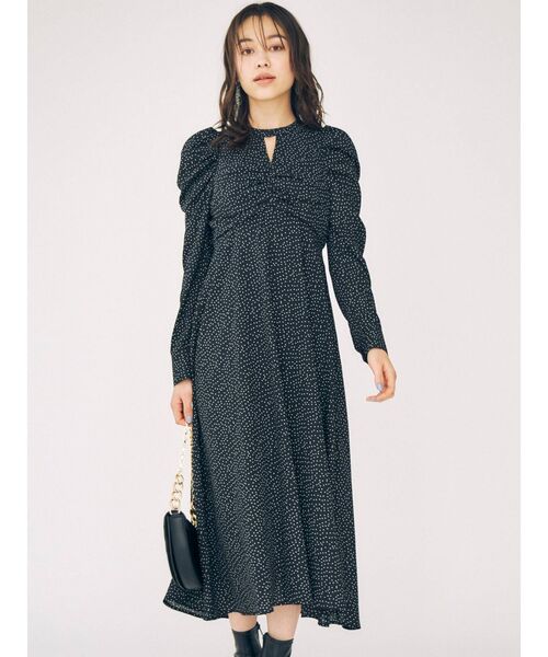 MERCURYDUO(マーキュリーデュオ)の「ボリュームスリーブフロントギャザーワンピース(ワンピース・レディース・ブルー/その他/その他1・SMALL/MEDIUM)」の1枚目の写真