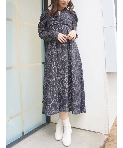 MERCURYDUO(マーキュリーデュオ)の「ボリュームスリーブフロントギャザーワンピース(ワンピース・レディース・ブルー/その他/その他1・SMALL/MEDIUM)」の7枚目の写真