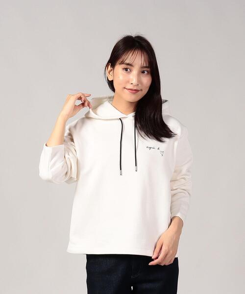 agnes b.(アニエスベー)の「WEB限定 SDF0 SWEAT ロゴフーディー(パーカー・レディース・ホワイト系その他・1/2/3)」の3枚目の写真