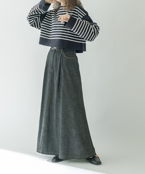 mystic(ミスティック)の「ショートバスクボーダープルオーバー(Tシャツ/カットソー・レディース・ブラック/ブルー/アイボリー・FREE)」の5枚目の写真