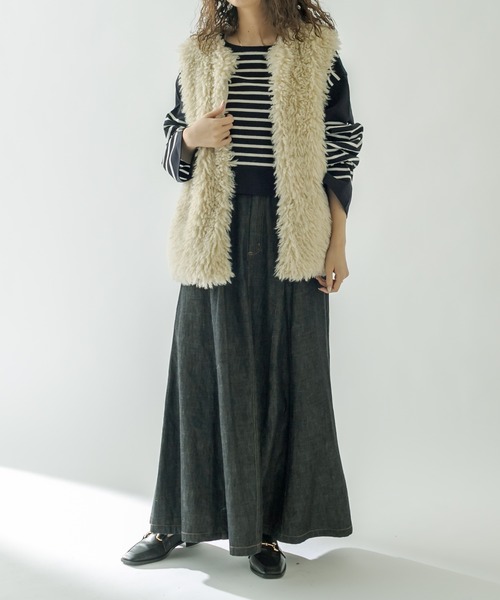 mystic(ミスティック)の「ショートバスクボーダープルオーバー(Tシャツ/カットソー・レディース・ブラック/ブルー/アイボリー・FREE)」の8枚目の写真