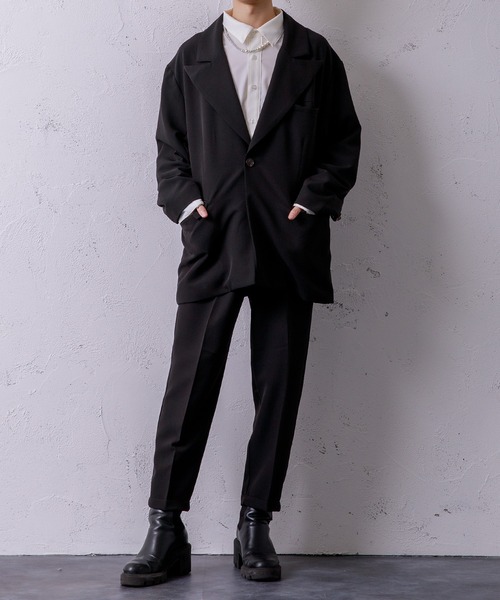 Adoon plain（アドーンプレーン）の「【Adoon plain】ビッグテーラードジャケット（テーラードジャケット・メンズ・ブラック/グレー/グリーン・MEDIUM/LARGE）」の19枚目の写真