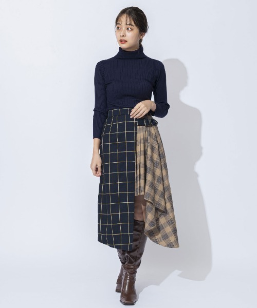 REDYAZEL（レディアゼル）の「タートルネックニットプルオーバー（ニット/セーター・レディース・ネイビー/ラベンダー/ブラック/オフホワイト・FREE）」の16枚目の写真