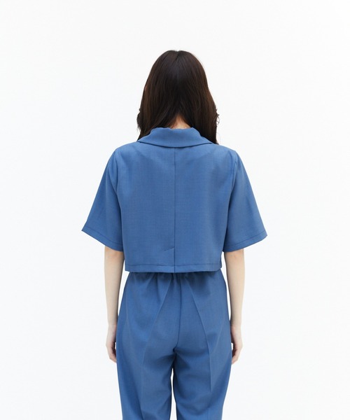 17HR（セブンティーンアワーズ）の「ショート丈半袖開襟シャツ（シャツ/ブラウス・レディース・ブラック/オフホワイト/ブルー・FREE）」の22枚目の写真