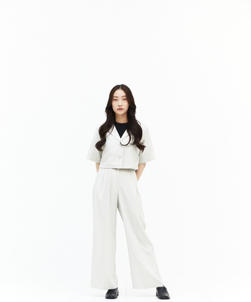 17HR（セブンティーンアワーズ）の「ショート丈半袖開襟シャツ（シャツ/ブラウス・レディース・ブラック/オフホワイト/ブルー・FREE）」の8枚目の写真