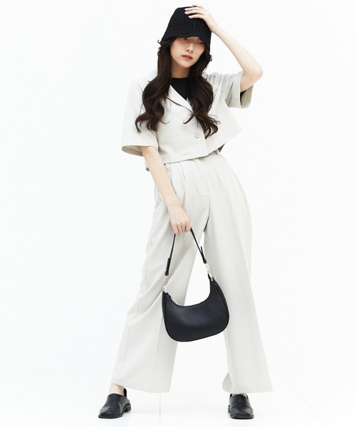 17HR（セブンティーンアワーズ）の「ショート丈半袖開襟シャツ（シャツ/ブラウス・レディース・ブラック/オフホワイト/ブルー・FREE）」の18枚目の写真