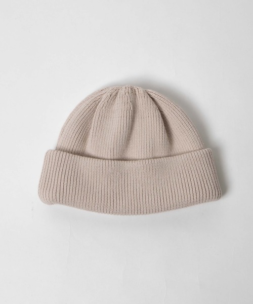 WEGO（ウィゴー）の「WEGO/ヘビーウェイトニットキャップ（ニットキャップ/ビーニー・メンズ・アイボリー/ブラック・FREE）」の8枚目の写真