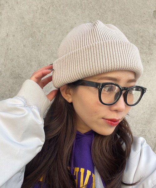 WEGO（ウィゴー）の「WEGO/ヘビーウェイトニットキャップ（ニットキャップ/ビーニー・メンズ・アイボリー/ブラック・FREE）」の12枚目の写真