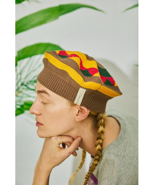 AlexanderLeeChang(アレキサンダーリーチャン)の「AlexanderLeeChang/アレキサンダーリーチャン 5050 TAM 22 ニットタム サマーニットキャップ(ニットキャップ/ビーニー・メンズ・ブラック/イエロー/ナチュラル・ONE SIZE)」の13枚目の写真