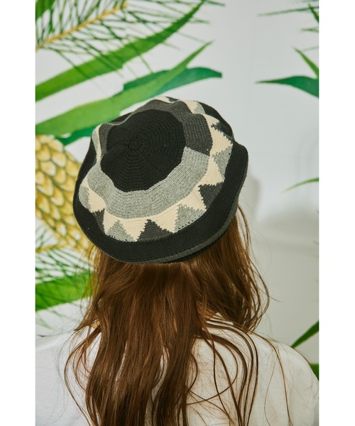 AlexanderLeeChang(アレキサンダーリーチャン)の「AlexanderLeeChang/アレキサンダーリーチャン 5050 TAM 22 ニットタム サマーニットキャップ(ニットキャップ/ビーニー・メンズ・ブラック/イエロー/ナチュラル・ONE SIZE)」の16枚目の写真