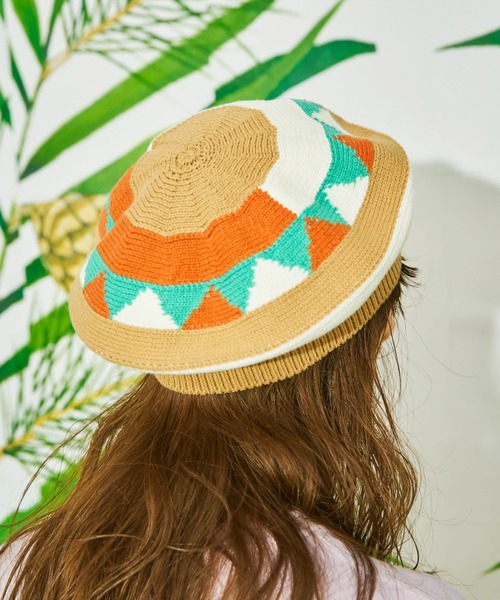 AlexanderLeeChang(アレキサンダーリーチャン)の「AlexanderLeeChang/アレキサンダーリーチャン 5050 TAM 22 ニットタム サマーニットキャップ(ニットキャップ/ビーニー・メンズ・ブラック/イエロー/ナチュラル・ONE SIZE)」の18枚目の写真