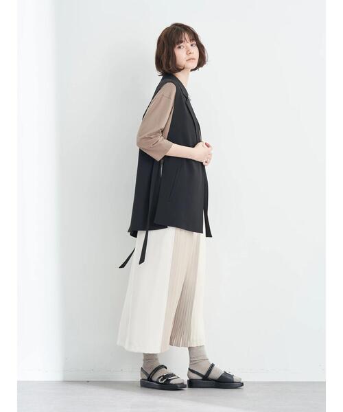 Editt by YECCA VECCA(エディットバイイェッカヴェッカ)の「プリーツMIXスカート *◆(スカート・レディース・ライトベージュ・FREE)」の16枚目の写真