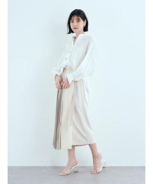 Editt by YECCA VECCA(エディットバイイェッカヴェッカ)の「プリーツMIXスカート *◆(スカート・レディース・ライトベージュ・FREE)」の22枚目の写真