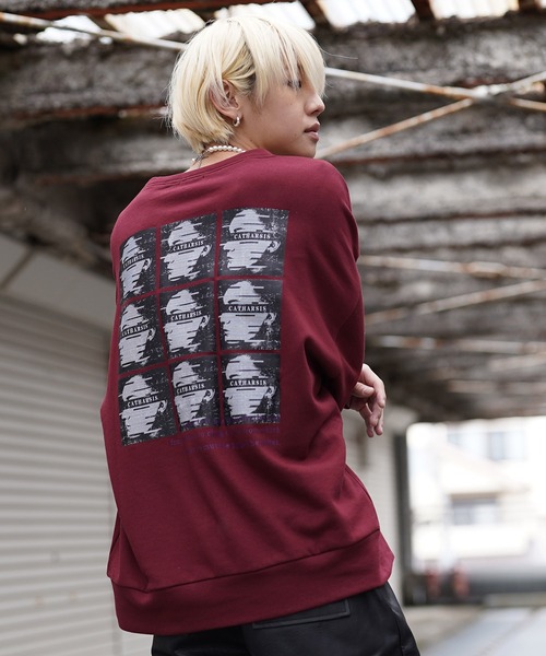 G.O.C（ジーオーシー）の「オーバーサイズマルチプリントグラフィックスウェットトレーナー（スウェット・メンズ・ブラック/ブルー/ボルドー/オートミール/ブラック系その他/ベージュ系その他/レッド系その他/スミクロ/ブラック系その他2/ブラック系その他3/ベージュ系その他2・MEDIUM/LARGE）」の11枚目の写真