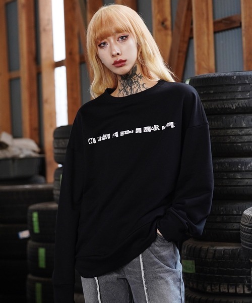 G.O.C（ジーオーシー）の「オーバーサイズマルチプリントグラフィックスウェットトレーナー（スウェット・メンズ・ブラック/ブルー/ボルドー/オートミール/ブラック系その他/ベージュ系その他/レッド系その他/スミクロ/ブラック系その他2/ブラック系その他3/ベージュ系その他2・MEDIUM/LARGE）」の18枚目の写真