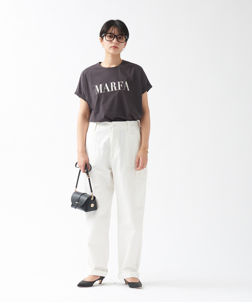 MICA & DEAL MARFA ロゴ Tシャツ ベージュ 半袖 MICA＆DEAL】別注MARFAロゴTシャツ（Tシャツ/カットソー