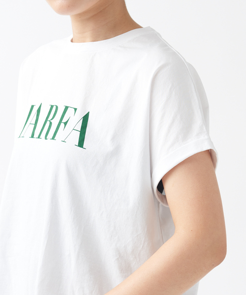 MICA & DEAL MARFA ロゴ Tシャツ ベージュ 半袖 MICA＆DEAL】別注MARFAロゴTシャツ（Tシャツ/カットソー