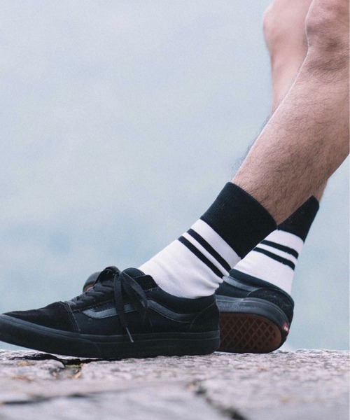 C.E.L.STORE(セルストア)の「NODAL / ノーダル 90S LINE SOCKS(ソックス/靴下・メンズ・マルチ/オレンジ/チャコールグレー/グリーン/ホワイト×ネイビー/ブルー・LARGE)」の9枚目の写真