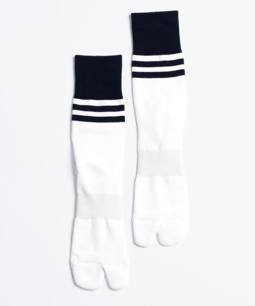 C.E.L.STORE(セルストア)の「NODAL / ノーダル 90S LINE SOCKS(ソックス/靴下・メンズ・マルチ/オレンジ/チャコールグレー/グリーン/ホワイト×ネイビー/ブルー・LARGE)」の7枚目の写真