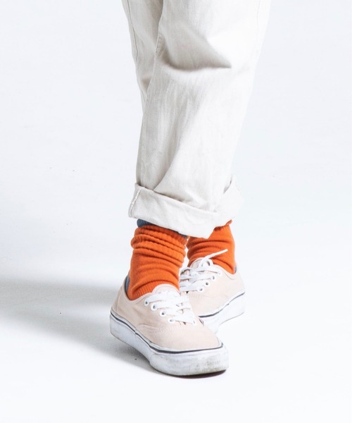 C.E.L.STORE(セルストア)の「NODAL / ノーダル 90S LINE SOCKS(ソックス/靴下・メンズ・マルチ/オレンジ/チャコールグレー/グリーン/ホワイト×ネイビー/ブルー・LARGE)」の15枚目の写真
