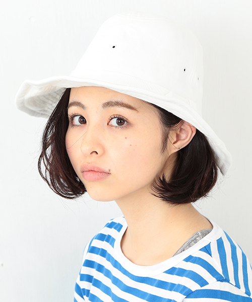 INFIELDER DESIGN（インフィールダーデザイン）の「INFIELDER DESIGN×BEAMS BOY / デニム ハット（ハット・レディース・ホワイト/インディゴブルー・ONE SIZE）」の2枚目の写真