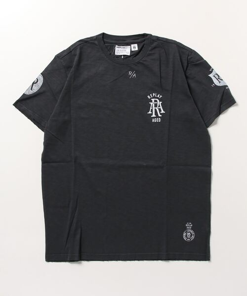 REPLAY(リプレイ)の「AGED 05YEAR ガーメントダイスラブジャージーTシャツ(Tシャツ/カットソー・メンズ・ホワイト/ブラック系その他・LARGE/MEDIUM/SMALL/X-LARGE/XX-LARGE)」の2枚目の写真