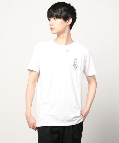 REPLAY(リプレイ)の「AGED 05YEAR ガーメントダイスラブジャージーTシャツ(Tシャツ/カットソー・メンズ・ホワイト/ブラック系その他・LARGE/MEDIUM/SMALL/X-LARGE/XX-LARGE)」の1枚目の写真