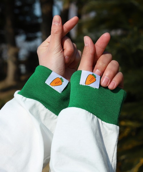 PairPair(ペアペア)の「ピスネームアソートリンガーロンT(ユニセックス)(Tシャツ/カットソー・レディース・オフホワイト/サックスブルー/ミント/ホワイト系その他・FREE)」の2枚目の写真