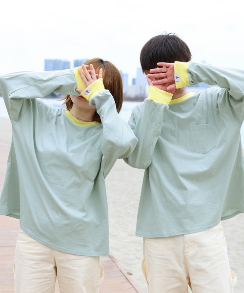 PairPair(ペアペア)の「ピスネームアソートリンガーロンT(ユニセックス)(Tシャツ/カットソー・レディース・オフホワイト/サックスブルー/ミント/ホワイト系その他・FREE)」の18枚目の写真