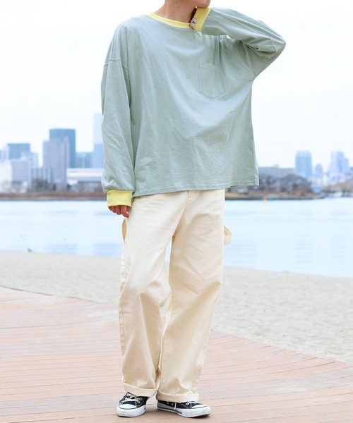 PairPair(ペアペア)の「ピスネームアソートリンガーロンT(ユニセックス)(Tシャツ/カットソー・レディース・オフホワイト/サックスブルー/ミント/ホワイト系その他・FREE)」の15枚目の写真