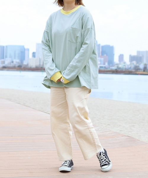 PairPair(ペアペア)の「ピスネームアソートリンガーロンT(ユニセックス)(Tシャツ/カットソー・レディース・オフホワイト/サックスブルー/ミント/ホワイト系その他・FREE)」の11枚目の写真