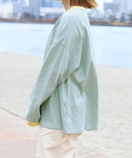 PairPair(ペアペア)の「ピスネームアソートリンガーロンT(ユニセックス)(Tシャツ/カットソー・レディース・オフホワイト/サックスブルー/ミント/ホワイト系その他・FREE)」の13枚目の写真