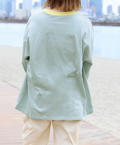 PairPair(ペアペア)の「ピスネームアソートリンガーロンT(ユニセックス)(Tシャツ/カットソー・レディース・オフホワイト/サックスブルー/ミント/ホワイト系その他・FREE)」の14枚目の写真