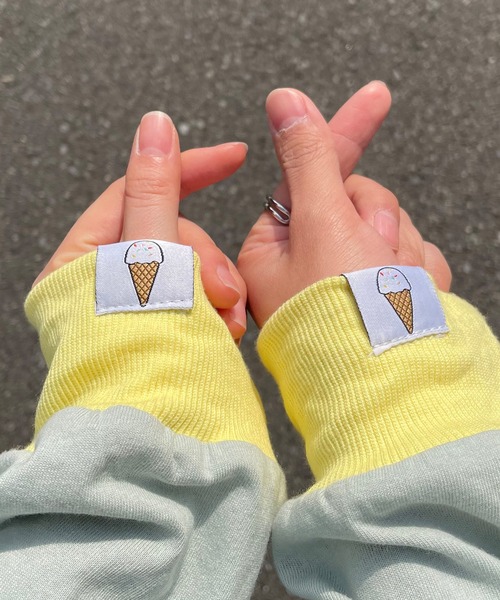 PairPair(ペアペア)の「ピスネームアソートリンガーロンT(ユニセックス)(Tシャツ/カットソー・レディース・オフホワイト/サックスブルー/ミント/ホワイト系その他・FREE)」の7枚目の写真