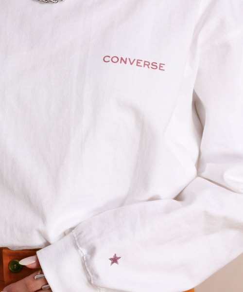 CONVERSE(コンバース)の「【CONVERSE ALLSTAR】バックプリントロンTee(Tシャツ/カットソー・レディース・ホワイト系/ホワイト系1/ブラック系/ブラック系1・M)」の8枚目の写真