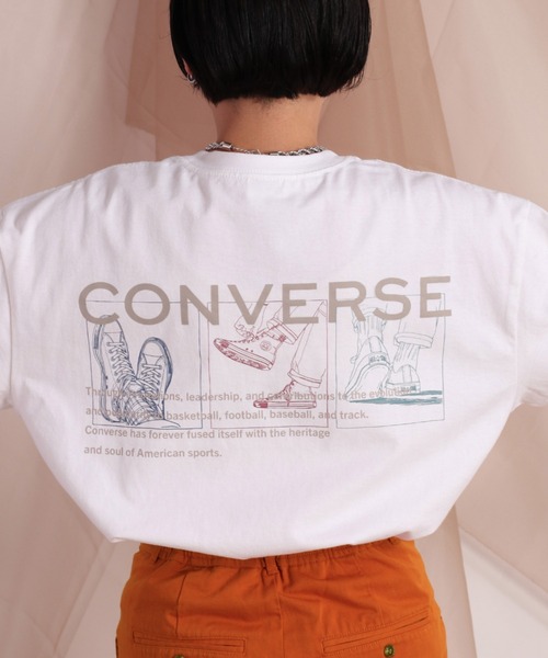 CONVERSE(コンバース)の「【CONVERSE ALLSTAR】バックプリントロンTee(Tシャツ/カットソー・レディース・ホワイト系/ホワイト系1/ブラック系/ブラック系1・M)」の9枚目の写真