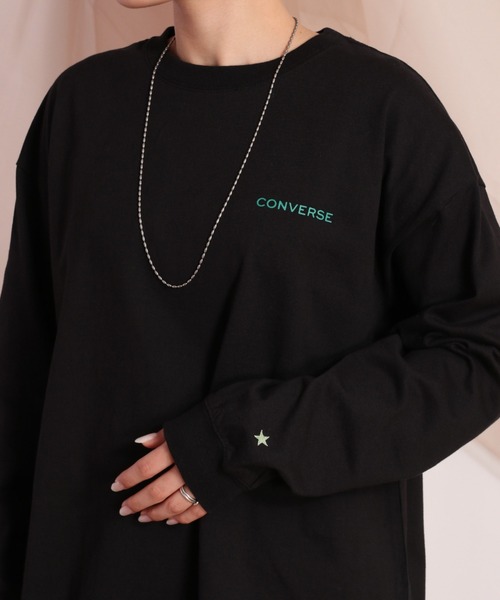 CONVERSE(コンバース)の「【CONVERSE ALLSTAR】バックプリントロンTee(Tシャツ/カットソー・レディース・ホワイト系/ホワイト系1/ブラック系/ブラック系1・M)」の21枚目の写真