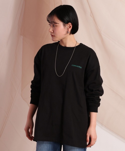 CONVERSE(コンバース)の「【CONVERSE ALLSTAR】バックプリントロンTee(Tシャツ/カットソー・レディース・ホワイト系/ホワイト系1/ブラック系/ブラック系1・M)」の18枚目の写真