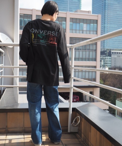 CONVERSE(コンバース)の「【CONVERSE ALLSTAR】バックプリントロンTee(Tシャツ/カットソー・レディース・ホワイト系/ホワイト系1/ブラック系/ブラック系1・M)」の19枚目の写真