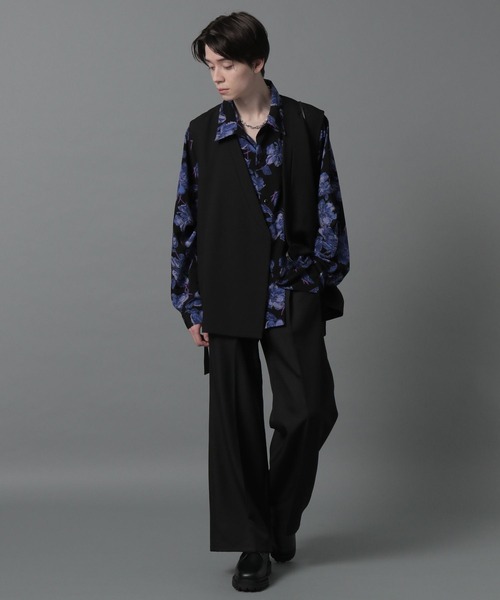 HARE(ハレ)の「ドルマンアートフラワーシャツ(HARE)(シャツ/ブラウス・メンズ・ブラック/オフホワイト/グリーン・SMALL/MEDIUM)」の7枚目の写真