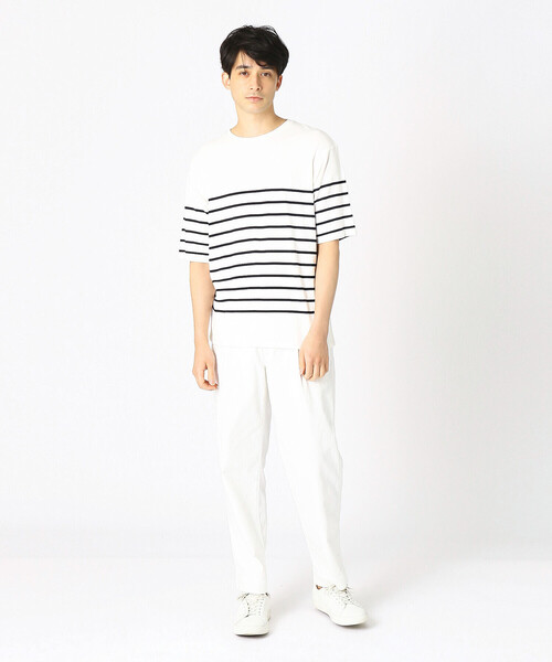 COMME CA ISM(コムサイズム)の「パネルボーダー Tシャツ(Tシャツ/カットソー・メンズ・ブラック/ネイビー/グリーン・MEDIUM/LARGE)」の5枚目の写真