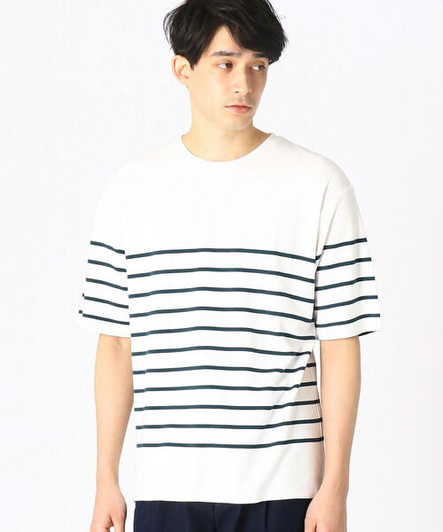 COMME CA ISM(コムサイズム)の「パネルボーダー Tシャツ(Tシャツ/カットソー・メンズ・ブラック/ネイビー/グリーン・MEDIUM/LARGE)」の7枚目の写真
