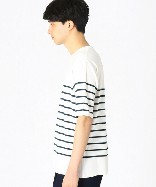 COMME CA ISM(コムサイズム)の「パネルボーダー Tシャツ(Tシャツ/カットソー・メンズ・ブラック/ネイビー/グリーン・MEDIUM/LARGE)」の8枚目の写真
