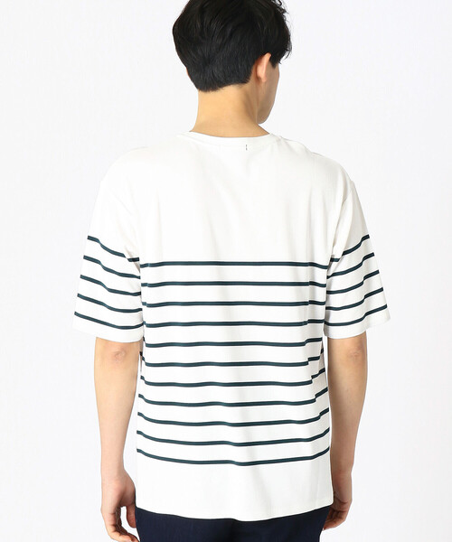 COMME CA ISM(コムサイズム)の「パネルボーダー Tシャツ(Tシャツ/カットソー・メンズ・ブラック/ネイビー/グリーン・MEDIUM/LARGE)」の9枚目の写真