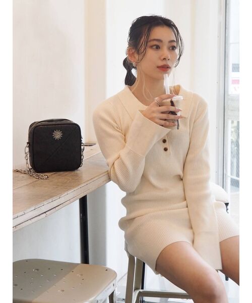 EVRIS（エヴリス）の「【WEB限定】オーストリッチチェーンミニBAG（ショルダーバッグ・レディース・ブラック/ブラウン/グリーン・FREE）」の5枚目の写真