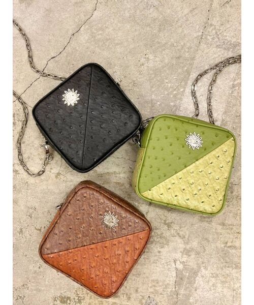 EVRIS（エヴリス）の「【WEB限定】オーストリッチチェーンミニBAG（ショルダーバッグ・レディース・ブラック/ブラウン/グリーン・FREE）」の14枚目の写真