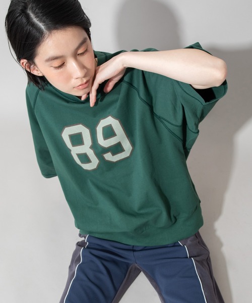 Munich（ミューニック）の「40/2ジャージプリントスウェットプルオーバー（Tシャツ/カットソー・レディース・ホワイト/ネイビー/グリーン・FREE）」の2枚目の写真